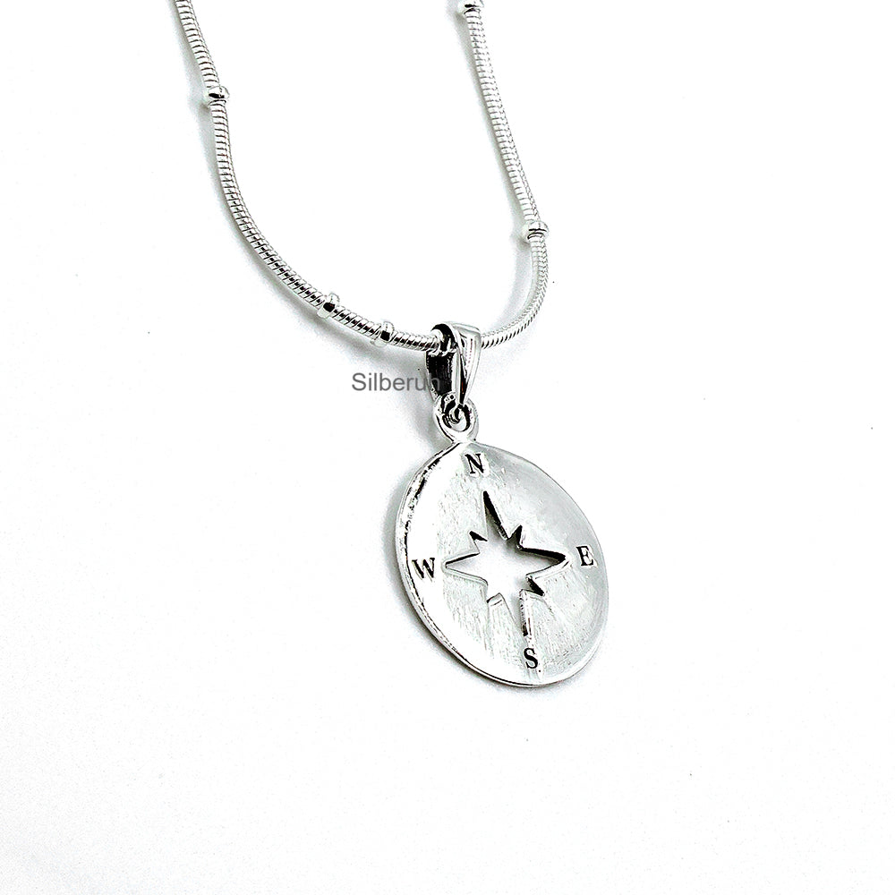 Compass Silver Pendant SILBERUH
