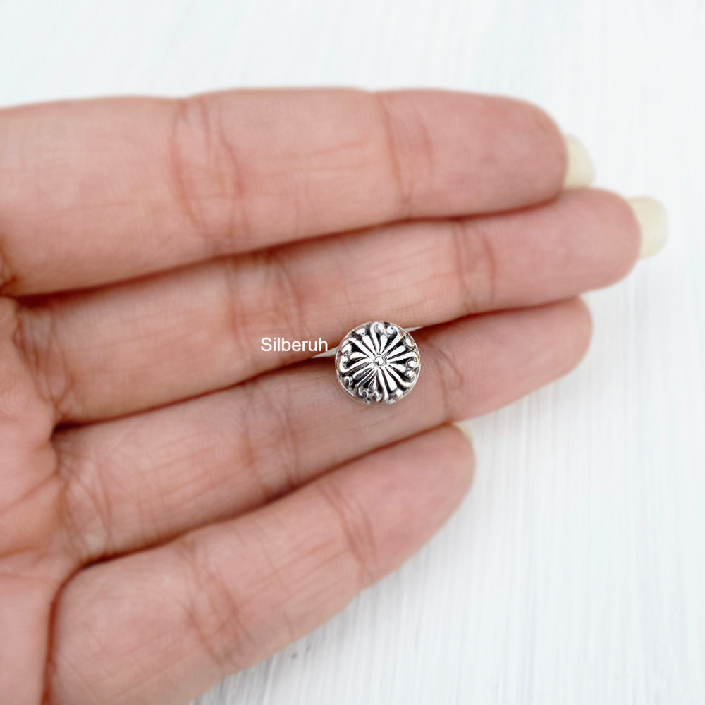 Filigree Round Silver Nose Pin SILBERUH