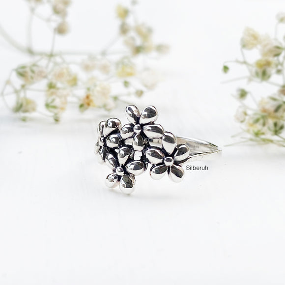 Flower Silver Ring