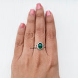 Green Onyx Knotted Silver Ring