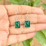 Natural green onyx earring for clarity and confidence – 925 silver jewelry