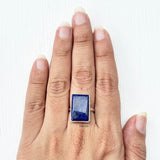 925 silver lapis lazuli ring β birthstone ring for Scorpio & Libra