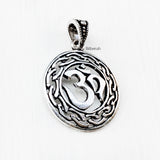 OM Silver Pendant