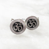 Om Silver Cufflink