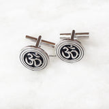 Om Silver Cufflink