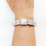 Rainbow Moonstone Silver Bracelet