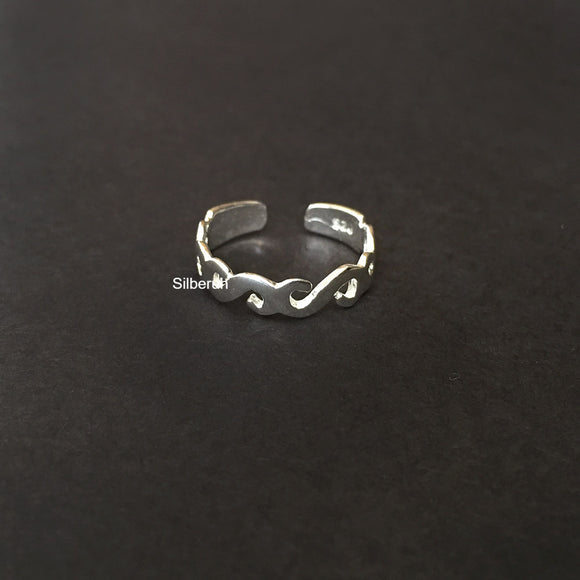 S Silver Toe Ring
