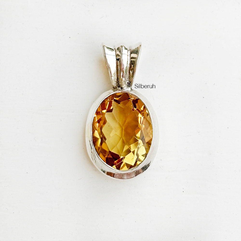 Silver citrine pendant on sale