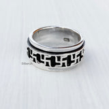 Swastika Silver Spinner Ring