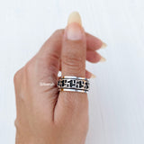 Swastika Silver Spinner Ring