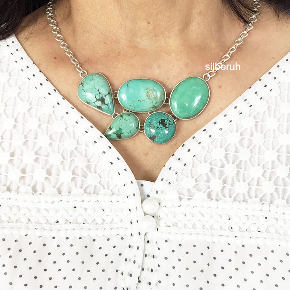 Turquoise Natural Silver Necklace