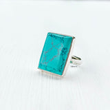 Turquoise 925 silver ring for calm and balance – handcrafted jewelry