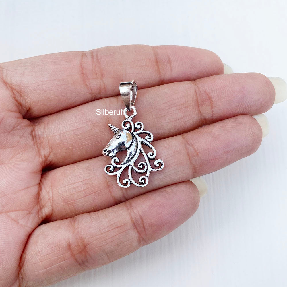Unicorn Silver Pendant SILBERUH