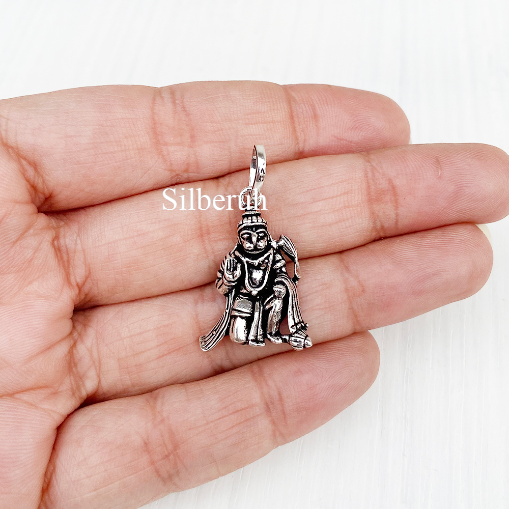 Silver bajrangbali pendant Clearance
