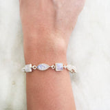 RAINBOW MOONSTONE SILVER BRACELET