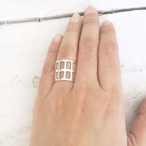 SILVER CAGE RING - SILBERUH