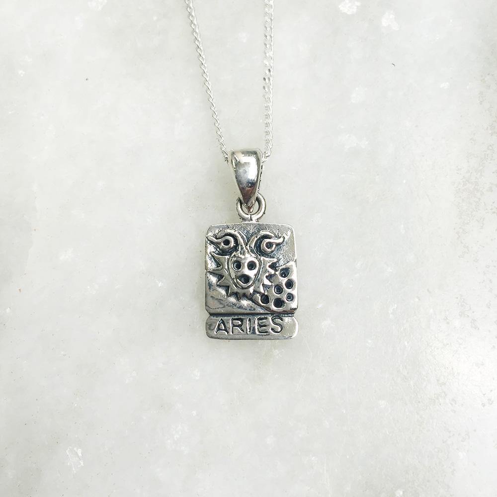 Silver shop aries pendant