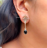 Victoria Black Onyx Silver Earring