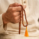 Handcrafted certified Rudraksha prayer mala for meditation and mantra chanting
