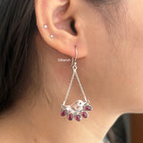 925 Silver Garnet Earrings