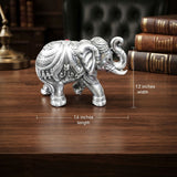 999 silver elephant Vastu figurine for home and office