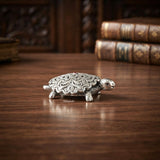 999 silver hollow tortoise figurine for home and office