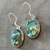 Abalone Oval Silver Earring