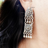 Adya Silver Oxidised Earring