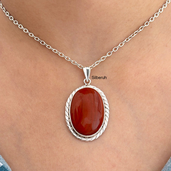Agate Silver Pendant