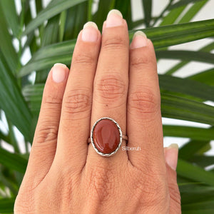 Agate Silver Ring