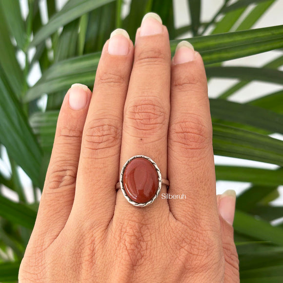Agate Silver Ring