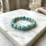 Handmade Amazonite crystal bracelet with stretchable design