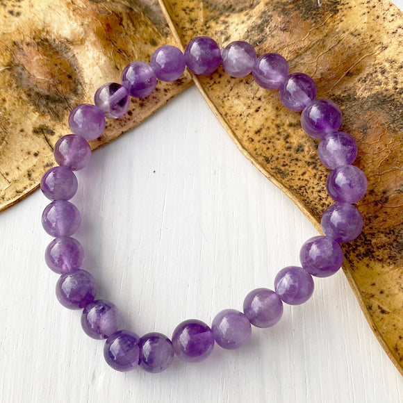 Amethyst Beaded Bracelet