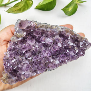 Natural purple amethyst cluster for vastu and healing