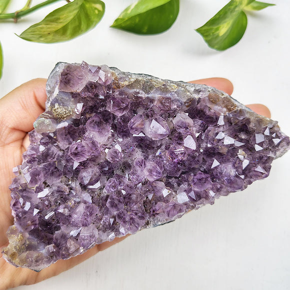 Natural purple amethyst cluster for vastu and healing