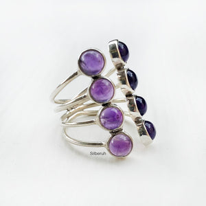 Amethyst Deep Ocean Silver Ring