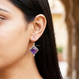 925 Silver Amethyst Earring