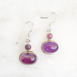 Amethyst Drop Silver Earring