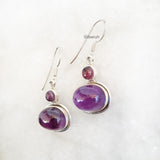 Amethyst Drop Silver Earring