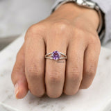 elegant facetted amethyst jewellery in 925 silver
