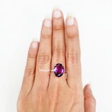 Amethyst Facetted Silver Ring