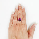 Amethyst Facetted Silver Ring