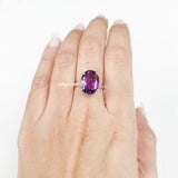Amethyst Facetted Silver Ring