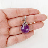 Amethyst Filigree Silver Drop Pendant