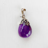 Amethyst Filigree Silver Drop Pendant