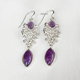 Amethyst Filigree Silver Earring