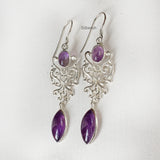 Amethyst Filigree Silver Earring