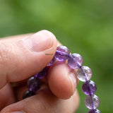 Handcrafted Amethyst meditation mala for mantra chanting
