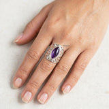 statement amethyst jewellery in 925 silver