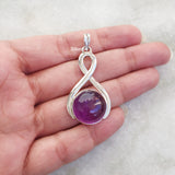 Amethyst Knot Silver Pendant